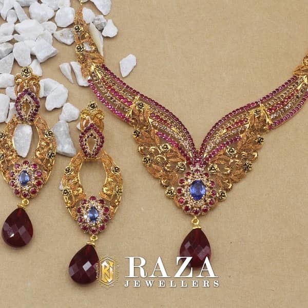 Gold Jewellery Necklace Set Starting from 150,000 Raza jewellers 16