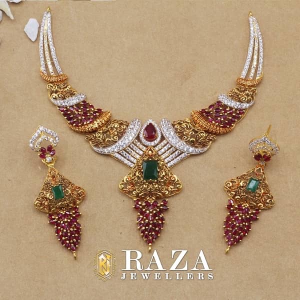 Gold Jewellery Necklace Set Starting from 150,000 Raza jewellers 17