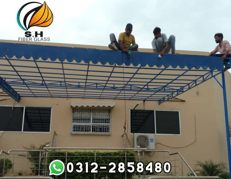 Fiber Glass works | window shade | sheet shade | car parking shade 2