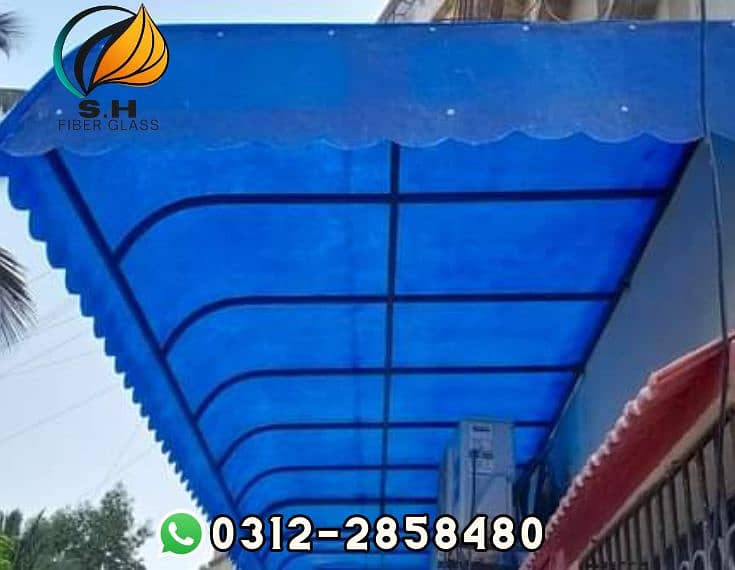 Fiber Glass works | window shade | sheet shade | car parking shade 13