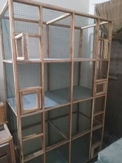 6 portion parrots cage