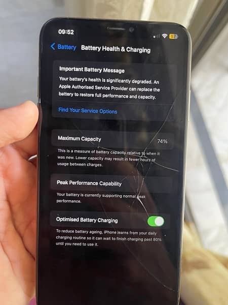 Iphone xs max, 64gb, 74% battery health and PTA approved 4