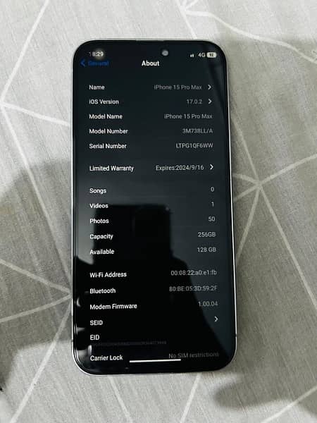 iphone 15 pro max ( 256 gb ) pta approved 3