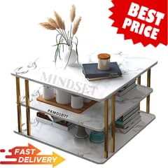 3 Layer Center Table, Home Living,Center Table With Storage Shelf