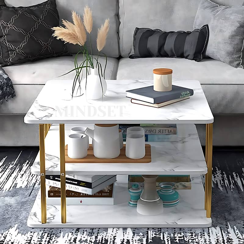 3 Layer Center Table, Home Living,Center Table With Storage Shelf 2