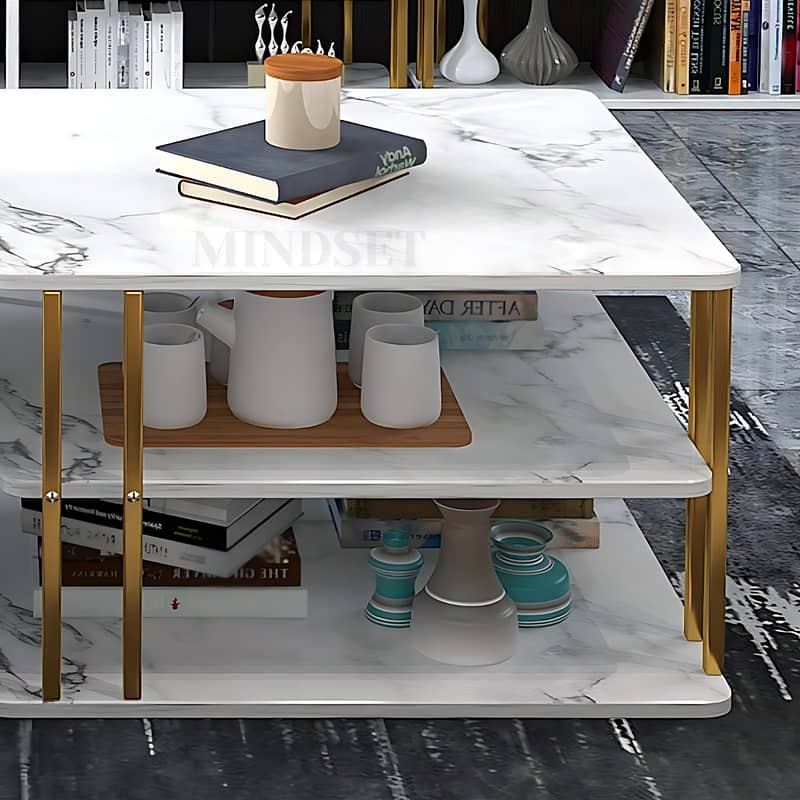 3 Layer Center Table, Home Living,Center Table With Storage Shelf 3