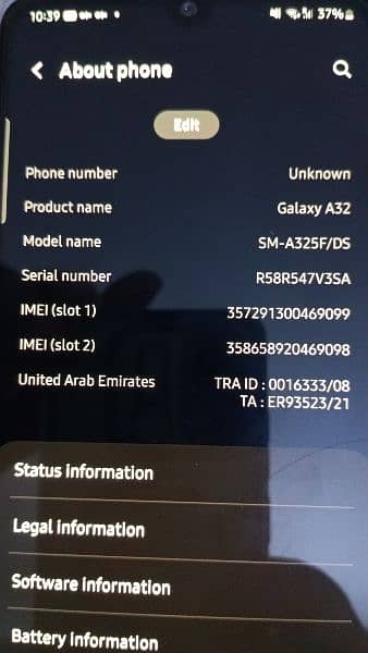 Samsung A32 4g 128/6gb non pta 16