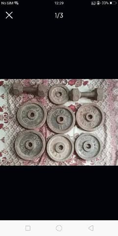 27 kg weight 10 kg  dumbbells