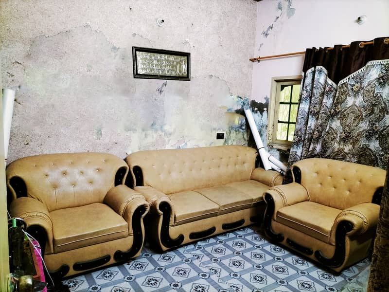 Sofa Set for Sale – 3 Seater + 2 Single Chairs 3