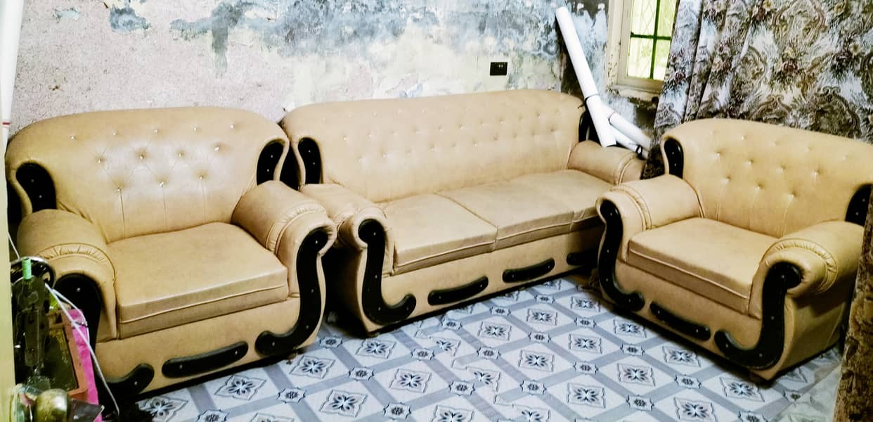 Sofa Set for Sale – 3 Seater + 2 Single Chairs 4