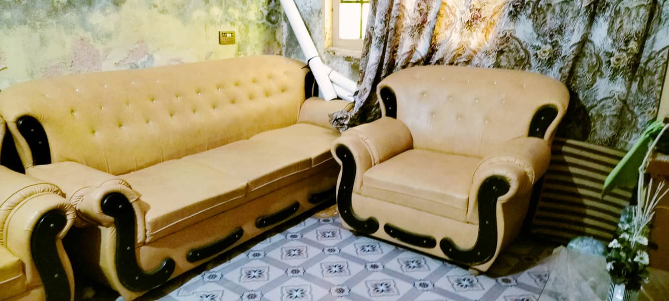 Sofa Set for Sale – 3 Seater + 2 Single Chairs 6