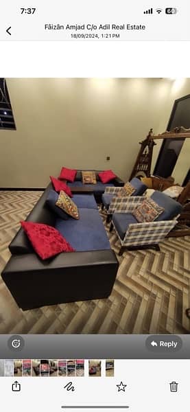 Habitt Brand Sofa Set (7setar) For Sale Home used 2