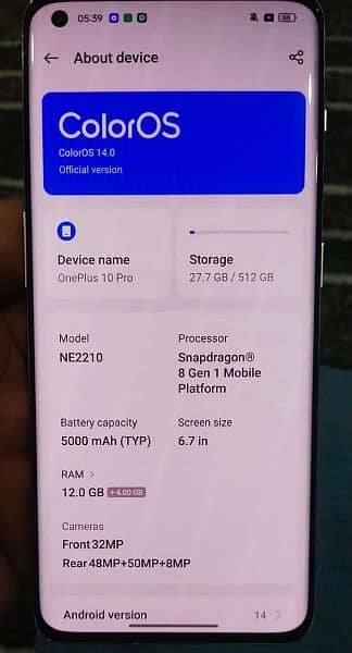 one plus 10 pro 512GB dual sim physical approved 1