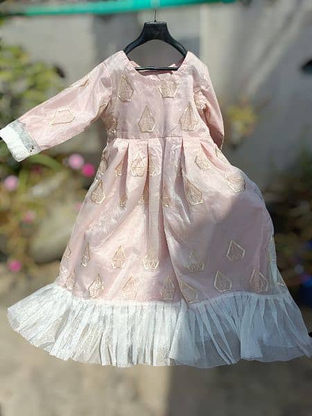 Diamond Pink and White Barbie frock 8