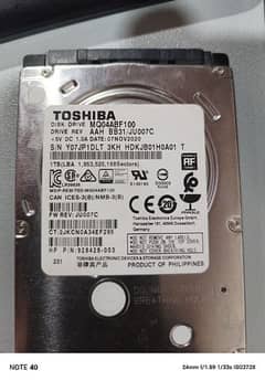 TOSHIBA laptop Hard Drive 1TB with checking warranty 0