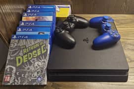 PS4 Slim | 2 Controllers | 7 Games Bundle 0