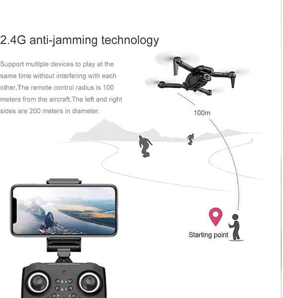 Drone with Camera for Adults, Mini WiFi 1080P 4K HD Dual Camera Drone 1