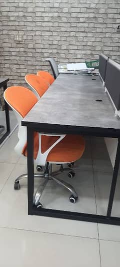 Big Office table for 6-8 people with sockets 8 x 4 feet