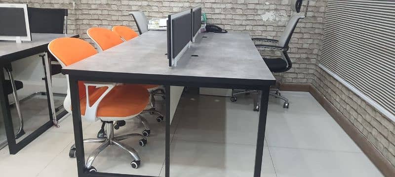 Big Office table for 6-8 people with sockets 8 x 4 feet 2