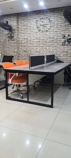 Big Office table for 6-8 people with sockets 8 x 4 feet