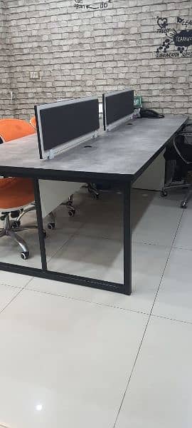 Big Office table for 6-8 people with sockets 8 x 4 feet 4