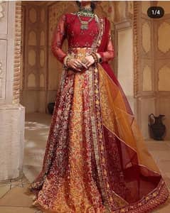 Bridal and party wear  one time used frock by sanaya brand