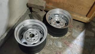 2 Rims 13 inch 8jj Deep Dish (Cultus, Mehran, Old Corolla, Khyber)