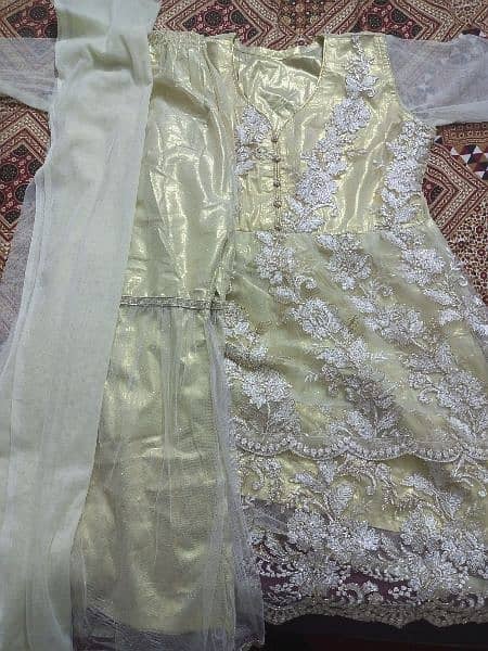 3 piece eastern wear suit froke with sharara 0