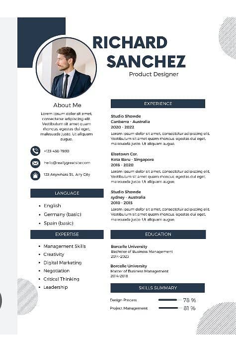 If anyone wants to make his professional cv then contact me 2