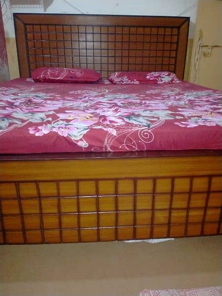 king size Bed without mattress (only 2 month used) 1