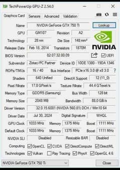 Zotac NVIDIA GeForce GTX 750 Ti