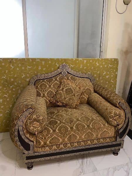 chiniyoti six 6 seater sofa set dewan and jhoola swing 3