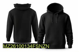 Men's stitched fleece plain hoodie