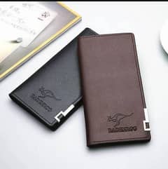 Casual Long Fold Leather Wallet