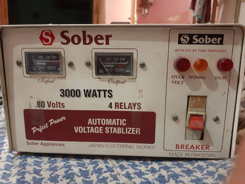 sober stablizer automatic voltage 4 relays  working m hain 1