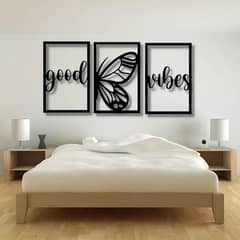 GOOD VIBES BUTTERFLY WALL ART CALLIGRAPHY