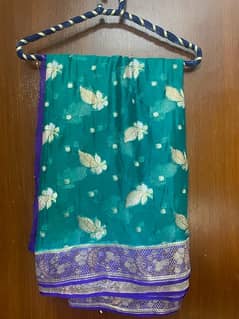 4 PIECE NEW UNSTITCHED BANARSI SAREE