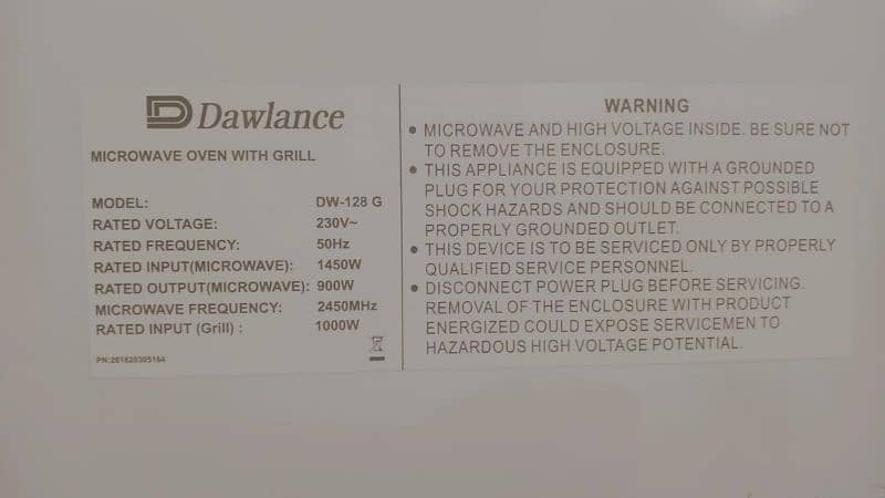 Dawlance Microwave oven 3