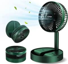 Folding portable rechargeable fan.