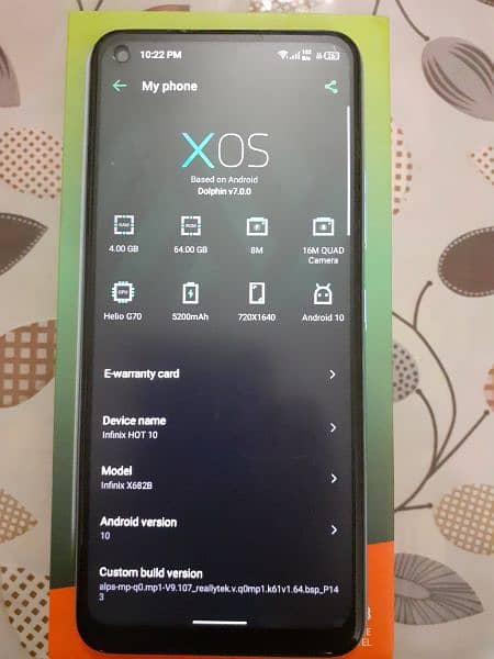 Infinix hot 10, 4/64. 3