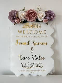 Welcome Wedding Acrylic Boards 0