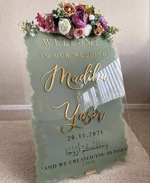 Welcome Wedding Acrylic Boards 2