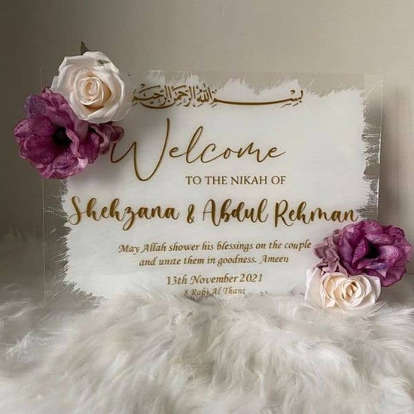 Welcome Wedding Acrylic Boards 3