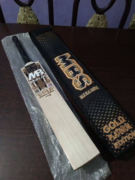 Brand New MB Malik MBS gold platinum edition hard ball cricket bat 1