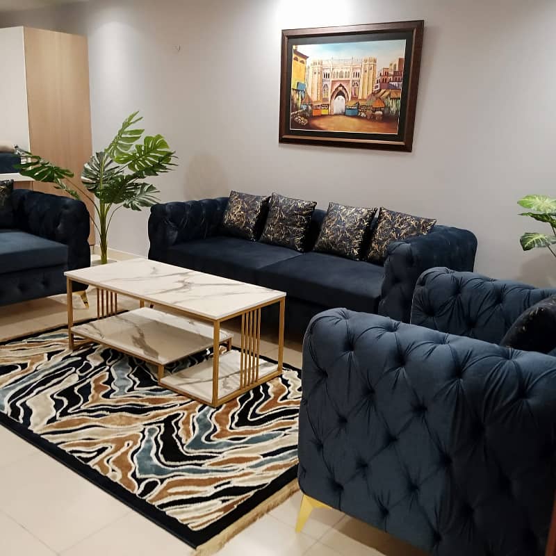 Luxury 1 Bedroom Fully Furnished Apartment For Rent In Gold Crest Mall And Residency DHA Phase 4 5