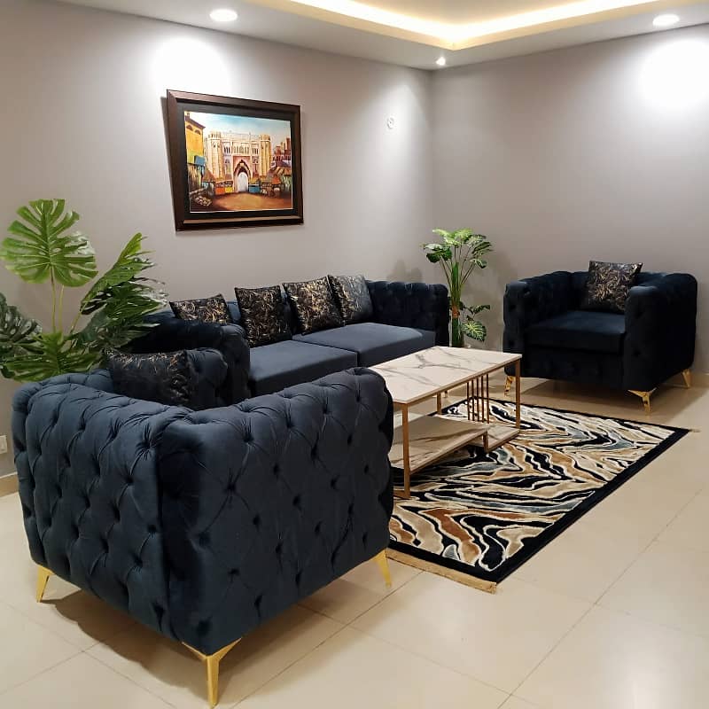 Luxury 1 Bedroom Fully Furnished Apartment For Rent In Gold Crest Mall And Residency DHA Phase 4 9