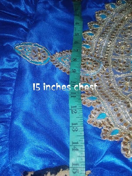 BLUE NET ON SILK FROCK 3