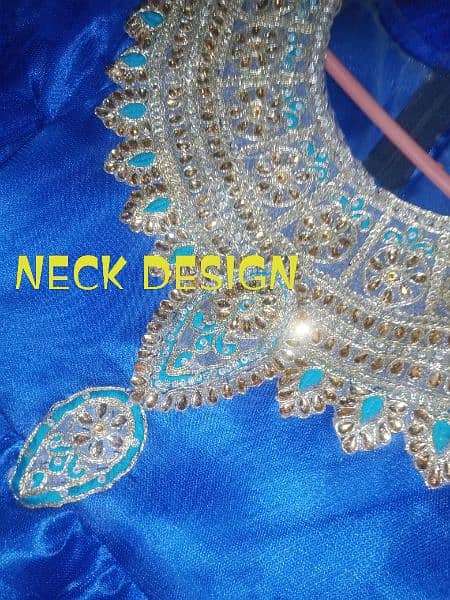 BLUE NET ON SILK FROCK 6