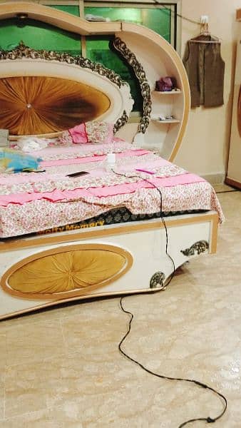 wooden bed set without matres 4