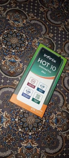 Infinix hot 10 4/64 with box all ok 5